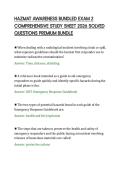 HAZMAT AWARENESS BUNDLED EXAM 2&NewLine;COMPREHENSIVE STUDY SHEET 2026 SOLVED&NewLine;QUESTIONS PREMIUM BUNDLE&NewLine;