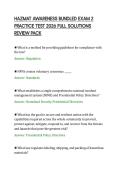 HAZMAT AWARENESS BUNDLED EXAM 2&NewLine;PRACTICE TEST 2026 FULL SOLUTIONS&NewLine;REVIEW PACK&NewLine;