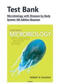 Test Bank for Microbiology with Diseases by Body System 4th Edition Bauman &sol; All Chapters 1-25 &sol; Full Complete&vert;LATEST EDITION