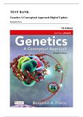 Test Bank &mdash; Genetics&colon; A Conceptual Approach&comma; Digital Update&comma; 7th Edition &lpar;Pierce&comma; 2024&rpar;&comma; Chapters 1-26 &vert; All Chapters Covered