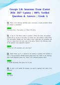 Georgia Life Insurance Exam &lpar;Latest 2026&sol; 2027 Update&rpar; &vert; 100&percnt; Verified Questions & Answers &vert; Grade A