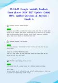 12-GA-62 Georgia Variable Products Exam &lpar;Latest 2026&sol; 2027 Update&rpar; Guide&vert; 100&percnt; Verified Questions & Answers &vert; Grade A