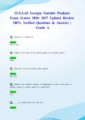 12-GA-62 Georgia Variable Products Exam &lpar;Latest 2026&sol; 2027 Update&rpar; Review&vert; 100&percnt; Verified Questions & Answers &vert; Grade A