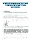 LCSW CERTIFICATION SCRIPT 2026&NewLine;QUESTIONS WITH SOLUTIONS&NewLine;GRADED A&plus;