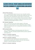 LCSW FINAL TEST 2026 QUESTIONS&NewLine;WITH CORRECT ANSWERS GRADED&NewLine;A&plus;