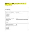 TEAS 7 Anatomy & Physiology Practice Questions - Multiple Choice