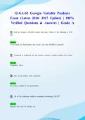 12-GA-62 Georgia Variable Products Exam &lpar;Latest 2026&sol; 2027 Update&rpar; &vert; 100&percnt; Verified Questions & Answers &vert; Grade A
