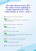 WGU D685 Final Exam &lpar;Latest 2026&sol; 2027 Update&rpar; Practical Applications of Prompt Engineering Review&vert; 100&percnt; Verified Questions & Answers &vert; Grade A