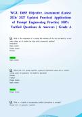 WGU D685 Objective Assessment &lpar;Latest 2026&sol; 2027 Update&rpar; Practical Applications of Prompt Engineering Prep&vert; 100&percnt; Verified Questions & Answers &vert; Grade A