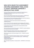 WGU D076 OBJECTIVE ASSESSMENT AND PRE ASSESSMENT FINAL EXAM 2 LATEST VERSIONS &lpar;VERSION A AND B&rpar; ACTUAL EXAM