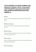 THE ECONOMICS OF MONEY BANKING AND&NewLine;FINANCIAL MARKETS ACTUAL EXAM PAPER&NewLine;2026 COMPLETE QUESTIONS SOLUTIONS&NewLine;GRADED A&plus;