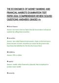 THE ECONOMICS OF MONEY BANKING AND&NewLine;FINANCIAL MARKETS EXAMINATION TEST&NewLine;PAPER 2026 COMPREHENSIVE REVIEW SOLVED&NewLine;QUESTIONS ANSWERS GRADED A&plus;