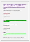 PHMSA Corrosion Control of Pipeline Systems Exam Practice With Questions and Correct Answers &lpar;100&percnt; Verified Answers&rpar; Plus Rationales 2026 Q&A &vert; 100&percnt; Guaranteed Pass&excl;&excl;&excl;