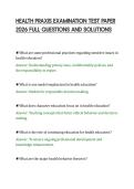 HEALTH PRAXIS EXAMINATION TEST PAPER&NewLine;2026 FULL QUESTIONS AND SOLUTIONS