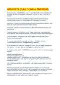 WGU D076 QUESTIONS & ANSWERS