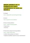 HERZING UNIVERSITY NSG 124&NewLine;PHARMACOLOGY EXAM 3&NewLine;COMPREHENSIVE TEST BANK 2026&NewLine;GRADED A&plus;