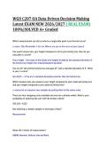 WGU C207 OA Data Driven Decision Making  Latest EXAM NEW 2026&sol;2027 &lpar; REAL EXAM&rpar; 100&percnt;&vert;SOLVED A&plus; Graded&NewLine;&NewLine;