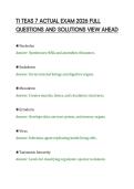 TI TEAS 7 ACTUAL EXAM 2026 FULL&NewLine;QUESTIONS AND SOLUTIONS VIEW AHEAD