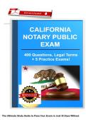 California Notary Public Exam Questions & Answers &vert; 400&plus; Practice Tests 2025-2026&NewLine;&NewLine;