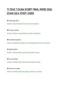 TI TEAS 7 EXAM SCRIPT FINAL PAPER 2026&NewLine;EXAM Q&A STUDY GUIDE