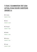 TI TEAS 7 EXAMINATION TEST 2026&NewLine;ACTUAL EXAM SOLVED QUESTIONS&NewLine;GRADED A&plus;