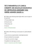 TIETZ FUNDAMENTALS OF CLINICAL&NewLine;CHEMISTRY AND MOLECULAR DIAGNOSTICS&NewLine;149 CERTIFICATION ASSESSMENT 2026&NewLine;VERIFIED ANSWERS GRADED A&plus;