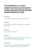 TIETZ FUNDAMENTALS OF CLINICAL&NewLine;CHEMISTRY AND MOLECULAR DIAGNOSTICS&NewLine;149 FINAL PAPER 2026 COMPLETE QUESTIONS&NewLine;ANSWERS PREMIUM STUDY GUIDE