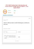 WGU D440 Nutrition Study Guide Questions and Correct Answers &lpar;Verified Answers&rpar; Graded A&plus; &vert; New Update 2026&sol;27