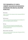 TIETZ FUNDAMENTALS OF CLINICAL&NewLine;CHEMISTRY AND MOLECULAR DIAGNOSTICS&NewLine;149 PRACTICE TEST 2026 FULL SOLUTIONS&NewLine;REVIEW PACK