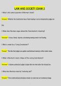 Law and Society Exam 3 Questions & Answers  &vert; Sociology of Law Study Guide &vert; Legal Systems & Social Issues Review &vert; Verified A&plus;