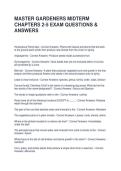 MASTER GARDENERS MIDTERM CHAPTERS 2-5 EXAM QUESTIONS & ANSWERS