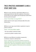 TNCC PRACTICE ASSESSMENT Q AND A&NewLine;STUDY SHEET 2026