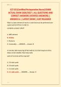 CCT-CCI &lpar;Certified Perioperative Nurse&rpar; EXAM &NewLine;ACTUAL EXAM 2026&sol;2027 &vert; ALL QUESTIONS AND &NewLine;CORRECT ANSWERS &lpar;VERIFIED ANSWERS&rpar; &vert; &NewLine;GRADED A&plus; &vert; LATEST EXAM &vert; JUST RELEASED