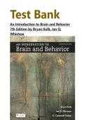 Test Bank for An Introduction to Brain and Behavior 7th Edition by Bryan Kolb&comma; Ian Q&period; Whishaw&vert;&vert;Chapters 1 - 16&comma; Complete  Guide A&plus;&vert;&vert;Latest Edition