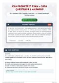 CNA Prometric Exam &ndash; 2026 Questions & Answers 20&plus; &lpar;Updated 2026&sol;2027&rpar; Complete Exam Pack A&plus; Graded Questions & Verified Answers