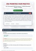 CNA Prometric Exam Practice 210&plus; &lpar;Fully Updated 2026&sol;2027&rpar; Exam Questions &plus; Verified & Rationalized Answers A&plus; Graded
