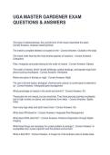 UGA MASTER GARDENER EXAM QUESTIONS & ANSWERS