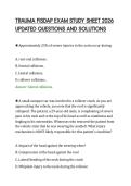 TRAUMA FISDAP EXAM STUDY SHEET 2026&NewLine;UPDATED QUESTIONS AND SOLUTIONS