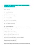 Frontier FA Pre-Exam Study Guide Questions with Verified A&plus; Solutions