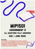 MIP1501 Assignment 2 Memo &vert; Due 1 June 2026