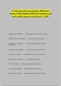 ATI RN Comprehensive Predictor 2023 Exam&NewLine;Review EXAM &lpar;updated 2026&rpar; with questions and&NewLine;well verified answers actual exam &excl;&excl;&excl; 2026