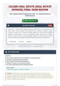 Colibri Real Estate &lpar;Real Estate Express&rpar; Final Exam Review 200&plus; &lpar;Updated 2026&sol;2027&rpar; Complete Exam Pack A&plus; Graded Questions & Verified Answers