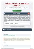 Colibri Real Estate Final Exam Review 85&plus; &lpar;Latest 2026&sol;2027 Edition&rpar; 100&percnt; Verified Q&A &plus; Answer Key Solutions
