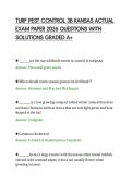 TURF PEST CONTROL 3B KANSAS ACTUAL&NewLine;EXAM PAPER 2026 QUESTIONS WITH&NewLine;SOLUTIONS GRADED A&plus;