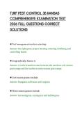 TURF PEST CONTROL 3B KANSAS&NewLine;COMPREHENSIVE EXAMINATION TEST&NewLine;2026 FULL QUESTIONS CORRECT&NewLine;SOLUTIONS