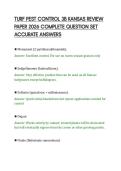 TURF PEST CONTROL 3B KANSAS REVIEW&NewLine;PAPER 2026 COMPLETE QUESTION SET&NewLine;ACCURATE ANSWERS