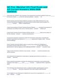 NC Fire -Marshal 101 Final Exam and All Correct Answers 2025-2026 Updated&period;