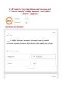 WGU D440 OA Nutrition Study Guide Questions and Correct Answers &lpar;Verified Answers&rpar; &vert; New Update 2026&sol;27 &vert; Graded A&plus;