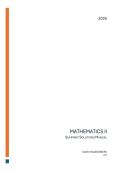 Summary Mathematics II Solutions Manual &vert; VUB &vert; 2025&sol;26