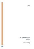 Summary Mathematics II &vert; VUB &vert; 2025&sol;26